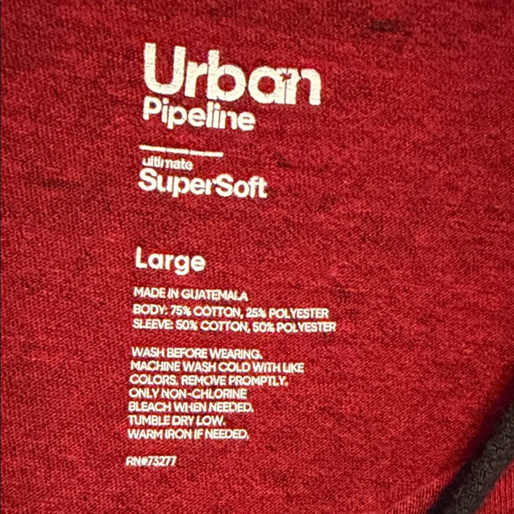 Urban Pipeline Black and Red Long Sleeve Tee - Picture 2 of 6